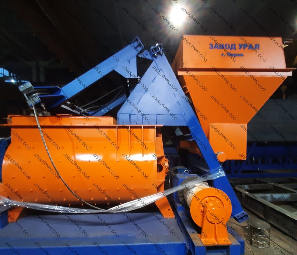 Двухвальный бетоносмеситель УРАЛ ДБС-1500
