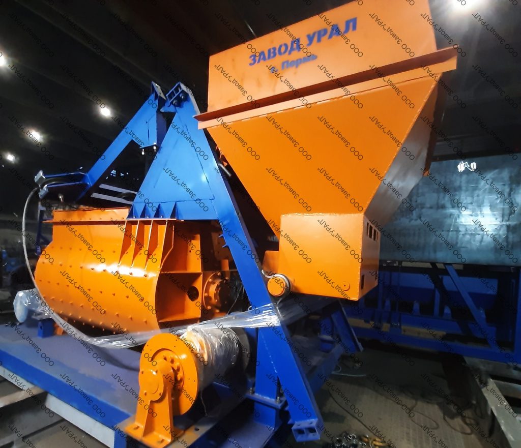 Двухвальный бетоносмеситель УРАЛ ДБС-1500